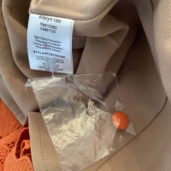 Adelyn Rae Dress Size Medium NWT 3D Lace A-Line Coral Orange Short Sleeve Floral - Picture 12 of 12